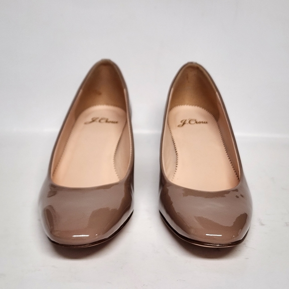 J  Crew deep blush patent block heel pump, 6 women’s size - Picture 3 of 9